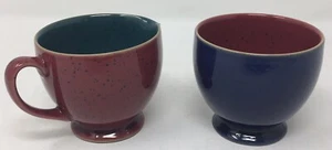 Denby Harlequin Sugar Bowl (No Lid) and Creamer - Picture 1 of 10