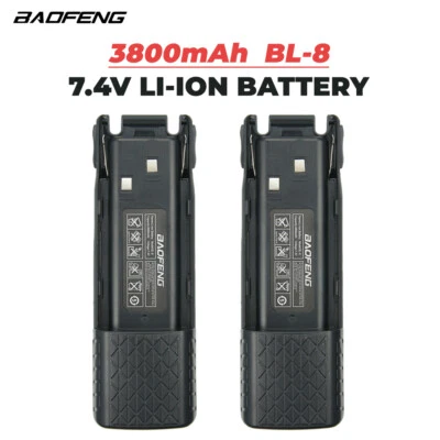 2PC Baofeng 7.4V BL-8 3800mAh Li-ion Battery for Baofeng UV-82 UV-82L Radio - Image 1 of 4