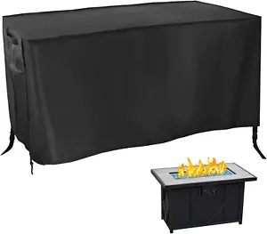 Fire Pit Cover Rectangular,57In Waterproof Firepit Covers Rectangular,420D Propa - Picture 1 of 8