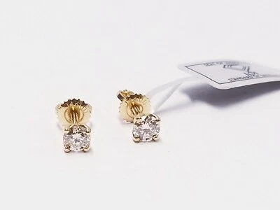 Aretes de diamantes con certificación IGI de 0,51 quilates en oro amarillo de 14 k  Foto 1 de 4
