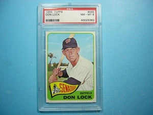 1965 TOPPS MLB BASEBALL CARD #445 DON LOCK PSA 8 NM/MINT SHARP+ '65 GL - Picture 1 of 4
