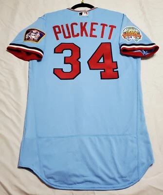 Camiseta deportiva auténtica Nike 44 grande, Minnesota Twins TBTC KIRBY PUCKETT, ¡MUY RARA! Foto 1 de 4