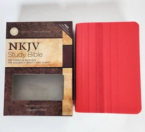 NKJV Study Bible Rose Imitation Leather New in Box by Thomas Nelson - Bild 1 von 9