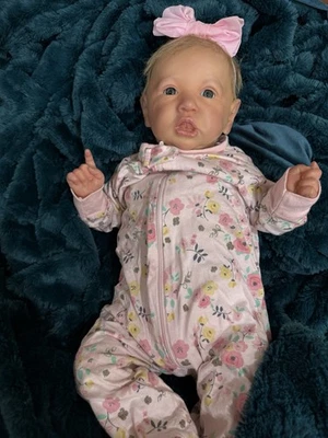 Beautiful Saskia Reborn Doll by Bonnie Brown Blonde Hair,Blue Eyes,COA & Extras! - Image 1 of 4