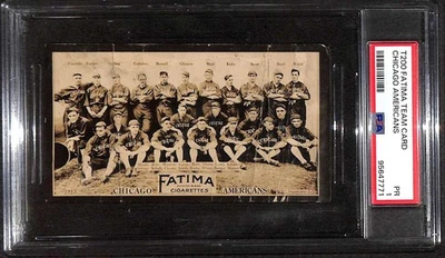 1913 T200 Fatima Teams Cigarettes #2 Chicago Americans WS PSA 1 POOR B98976 - Image 1 of 3