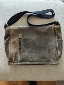 Leder-Umhängetasche von DIGNIQ – Made in Italy (35x25x10 cm) - Bild 1 von 5