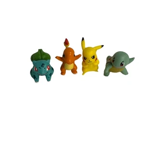 Pokemon Starter Bundle Squirtle Charmander Bulbasaur Pikachu Toy Figures (16) - Picture 1 of 18