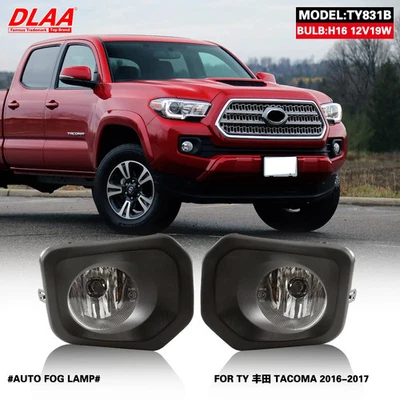 2Pcs Front Fog Lights Assembly w/ Clear Grills Bumper For Toyota SIENNA 16-17 - Image 1 of 4