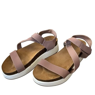 Annie Comfort 凉鞋女式 7M Acorey 米色厚底休闲波西米亚嬉皮 — 第 1/4 张图片