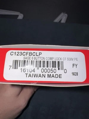 Spyderco Sage 6 Folding Knife 3" CPM S30V Steel Blade Carbon Fiber/G10 Handle - Image 1 of 4