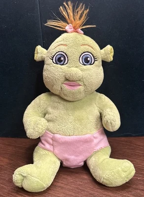 Build a Bear Shrek Baby Ogre boneca de pelúcia fralda rosa menina 10" - Imagem 1 de 4