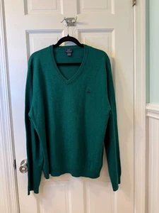 Brooks Brothers 365 grün extrafeine Merinowolle V-Ausschnitt Herren Pullover - XL - Bild 1 von 8