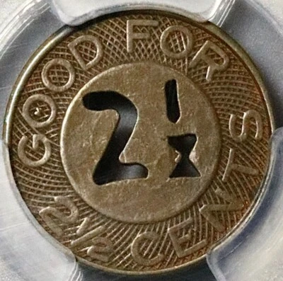 1926 PCGS MS 62 Shanghai China 2.5 cents Omnibus Token Bus Coin (23042901C) - Image 1 of 4