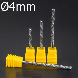 Ø4mm CNC Straigh End Mill Milling Cutting 2 Flute Cutter Drill Bit Spiral Router - Picture 1 of 21