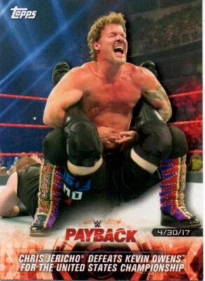 Chris Jericho WWE Trading Card Pro Wrestler Wrestling Topps 2018 Payback #34 - Image 1 of 4
