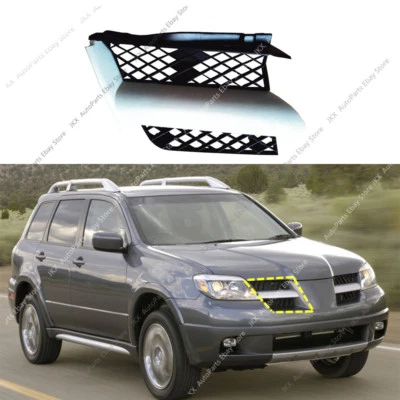 RH Side Front Bumper Radiator Grille Grill k For Mitsubishi Outlander 2003-2006 - Imagem 1 de 4