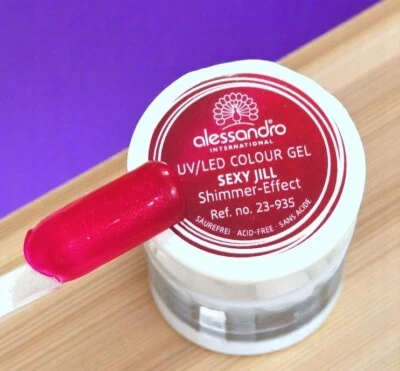Alessandro UV LED Farbgel Farbe Sexy Jill Shimmer Effect Nagelstudio Blut Vamp - Bild 1 von 4