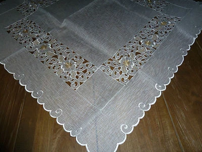 Sander Tischdecken Festlich ATTERSEE, halbtransparent Mitteldecke 85x85 cm  - Bild 1 von 2