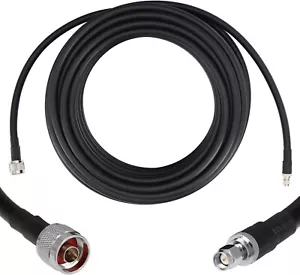 SMA Male to N Male Antenna Cable 125ft, Low Loss Extension Coaxial GEMEK - Zdjęcie 1 z 9