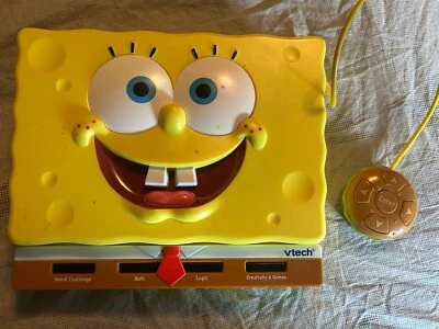 TESTED VTech SpongeBob SquarePants 15 Activity Educational Laptop 2008 Working - Image 1 of 4