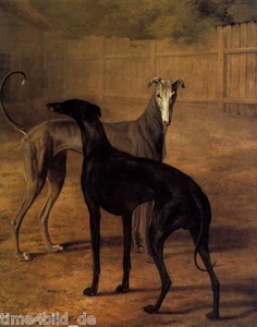 IMAGEN TIME4 Jacques Laurent Agasse Rolla y Portia perros IMAGEN LIENZO GICLEE ART - Imagen 1 de 4