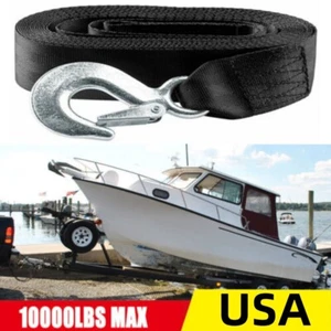✅ DELUXE BOAT TRAILER REPLACEMENT WINCH STRAP 10000LBS WITH SNAP HOOK NEW - Picture 1 of 9