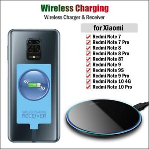 Qi Wireless Charger & Receiver For Xiaomi Redmi Note 7 8 8T 9S 9 10S 10 Pro Max