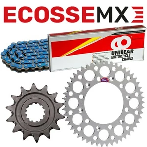 Husqvarna FC250 Unibear Blue Heavy Duty Chain and Renthal Silver Sprocket Kit - Picture 1 of 4