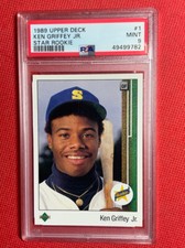 1989 Ken Griffey Jr Upper Deck Star Rookie RC #1 PSA 9 Seattle Mariners MLB HOF