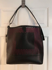 Vince Camuto Perforated Leather Tote - Picture 1 of 5