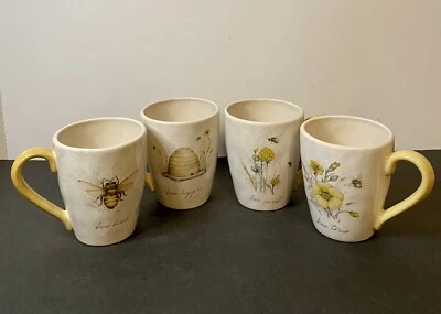 Conjunto 4 Canecas Felizes de Abelha Internacionais Certificadas Doce, Tipo Abelha, Verdadeira Abelha 22 oz - Imagem 1 de 4