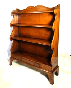 An Edwardian Mahogany Waterfall Bookcase in the Regency Style - Picture 1 of 8