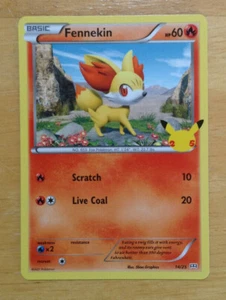Tarjetas Pokémon McDonald's 2021 25 aniversario 14/25 FENNEKIN tarjeta base - Imagen 1 de 2