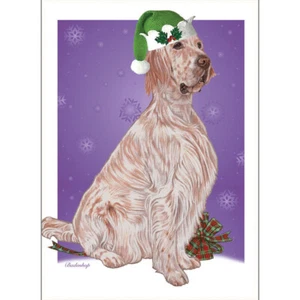 English Setter Christmas Cards Set of 10 cards & 10 envelopes - Picture 1 of 1