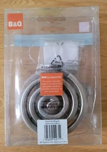 BNIB Metal B&Q Pair CURTAIN HOLDBACKS Spiral Satin Effect SILVER - Picture 1 of 2
