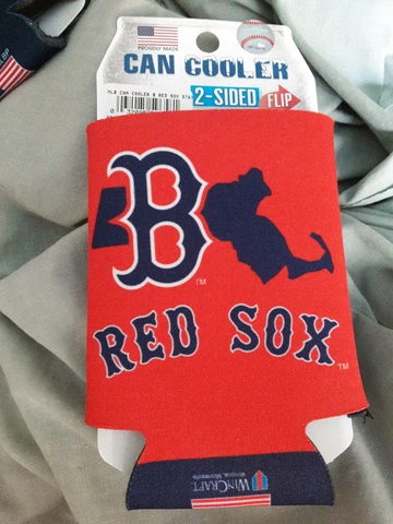 BOSTON RED SOX 2 SIDED CAN COOLER/KOOZIE NEW AND OFFICIALLY LICENSED Cover