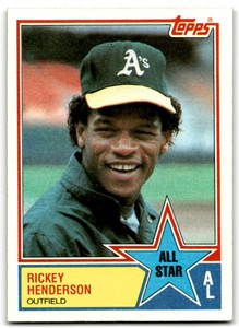1983 Topps All-Star Rickey Henderson Oakland Athletics #391