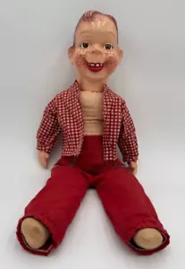 Vintage 1950s Composition Howdy Doody Cowboy Doll Sleepy Eyes 20 in Soft Body - Picture 1 of 22