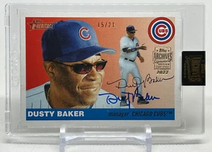 DUSTY BAKER 2022 Topps Archives Signature Series Auto /21 - 2004 Heritage - Cubs - Picture 1 of 2