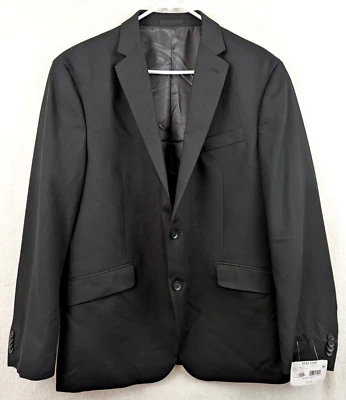Reaction Kenneth Cole sz 44R Blazer 西装夹克 techni cole 黑色 0889 — 第 1/4 张图片