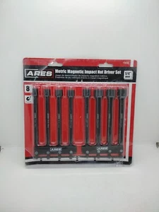 ARES 70650-8Piece SAE Magnetic Impact Nut Driver Bit Set-1/4" Drive Impact Grade - Picture 1 of 6