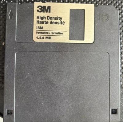 Vintage High Density 3M IBM Formatted 1.44 MB Floppy Diskette Only - Image 1 of 2