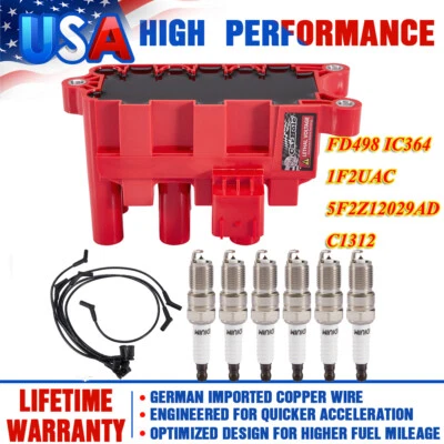 Bobina de encendido y cable de bujía y bujía para Ford F-150 Taurus Mazda B3000 Mercury Foto 1 de 4