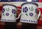 2 Coffee Cup Lot SHANNONBRIDGE POTTERIES Made In Ireland Pottery Purple Mug