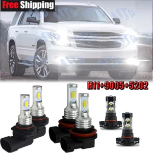For Chevy Suburban 2007-2014 - 6x LED Headlights + Fog Light Bulbs Combo Kit - Picture 1 of 12