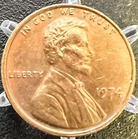 1974 Lincoln Penny with NO Mint Mark Cover
