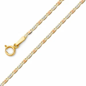 14k Tri color valentino Chain 18" - Picture 1 of 3