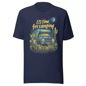 CAMPING SHIRT - TRAVEL RV ROAD TRIP - BLUE - ALL SIZES T-SHIRT - Picture 1 of 2