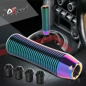 NRG SK-700MC Neochrome Billet Aluminum Heatsink Short Curvy Shift Knob w/Adapter - Picture 1 of 6