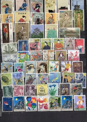 JAPAN.  COLLECTION BUILDER OF 110 ALL DIF MODERN COMMEMORATIVES + 2 S/SHEETS. - Image 1 of 3